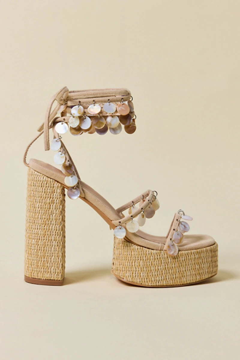 Azalea Wang Zazzie Shell Platform Sandals