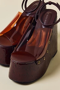 Azalea Wang Jenza Jelly Wedge Sandals