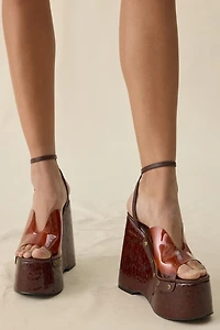 Azalea Wang Jenza Jelly Wedge Sandals
