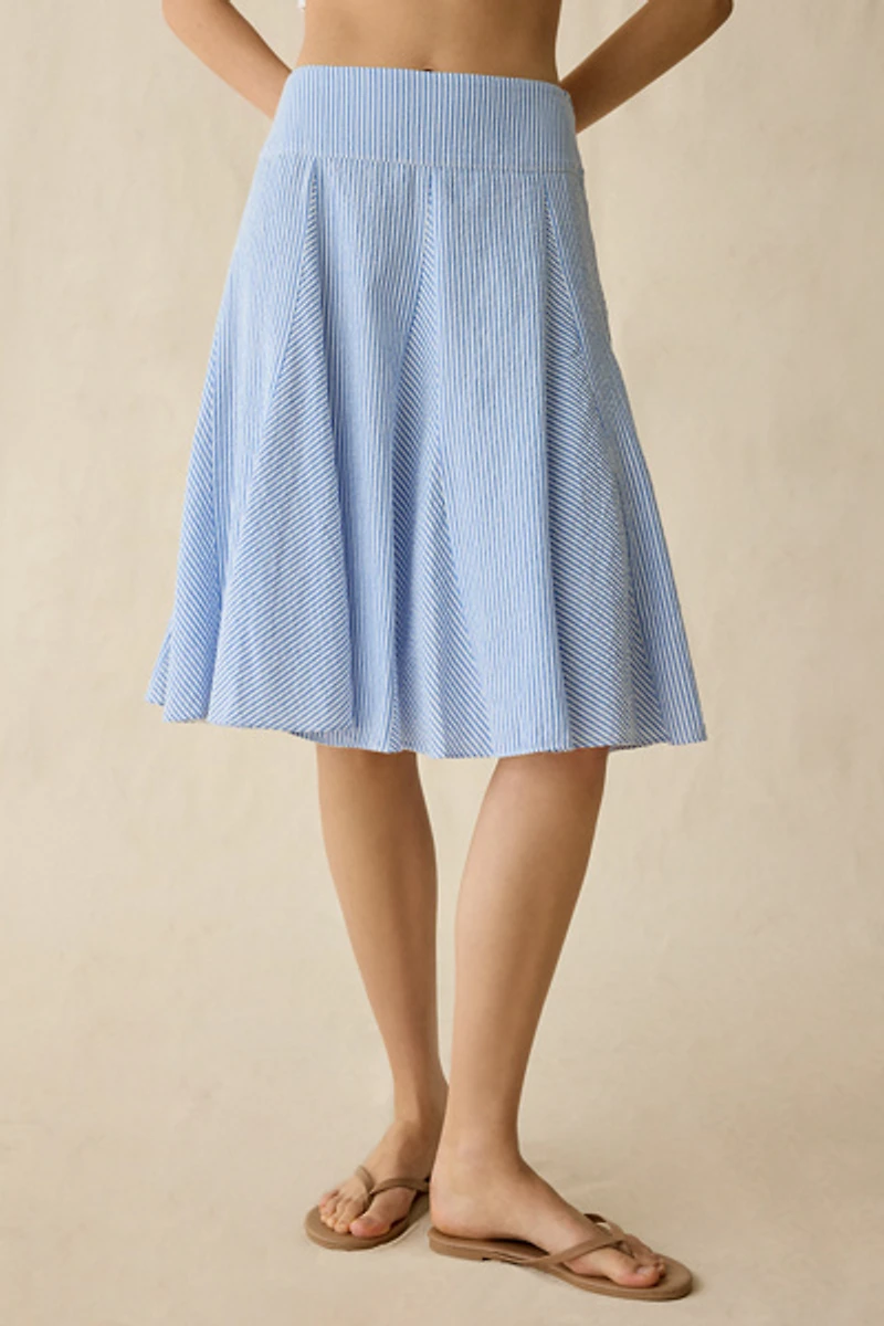 Kimchi Blue Cora Godet Cotton Midi Skirt
