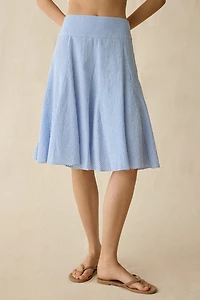 Kimchi Blue Cora Godet Cotton Midi Skirt