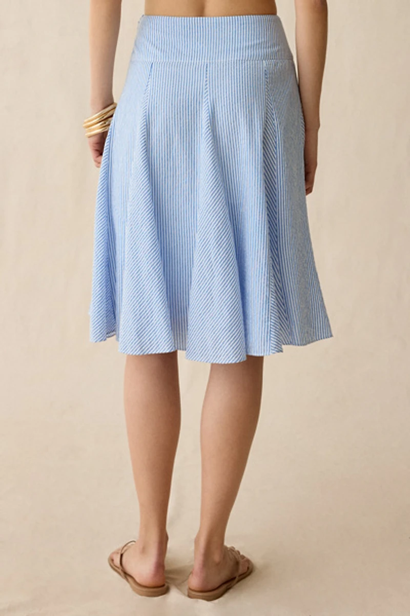 Kimchi Blue Cora Godet Cotton Midi Skirt