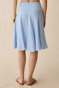 Kimchi Blue Cora Godet Cotton Midi Skirt