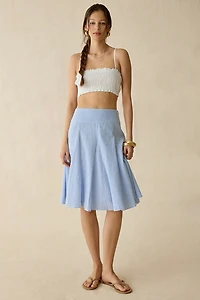 Kimchi Blue Cora Godet Cotton Midi Skirt