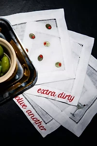 No Reservations Martini Cocktail Napkin Set
