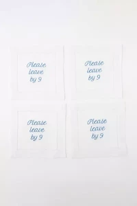 No Reservations Please Leave by 9 Cocktail Napkin Set