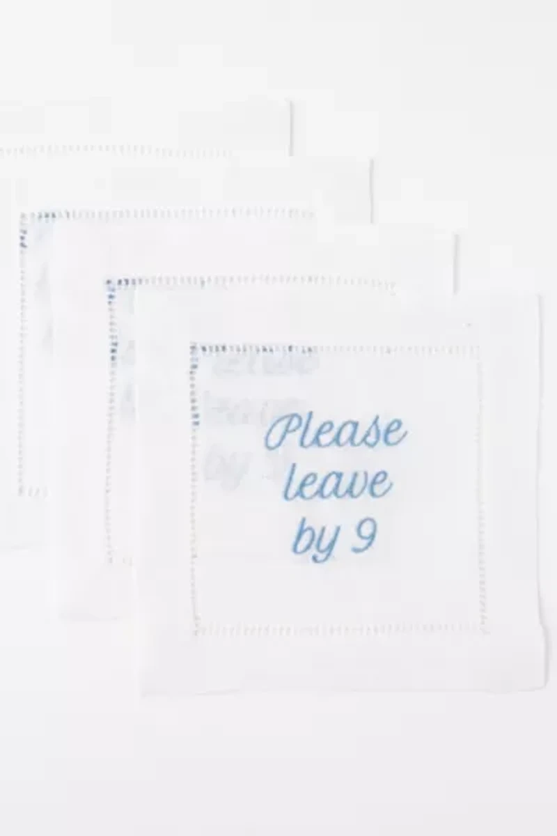 No Reservations Please Leave by 9 Cocktail Napkin Set