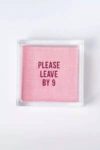 No Reservations Please Leave by 9 Disposable Cocktail Napkin Set