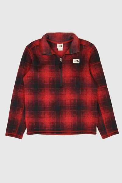 Vintage The North Face Plaid Quarter Zip Jacket