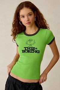 Peanuts UO Exclusive Too Perfect Graphic Baby Tee