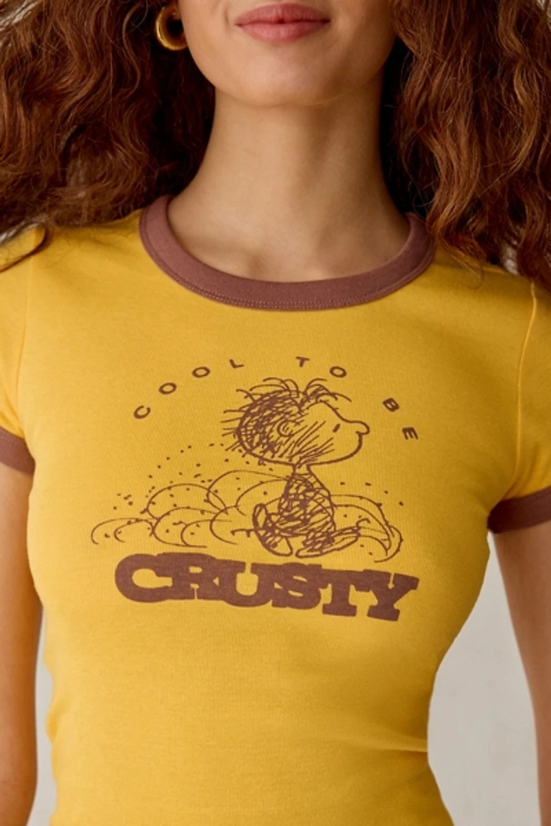 Peanuts UO Exclusive Too Perfect Graphic Baby Tee