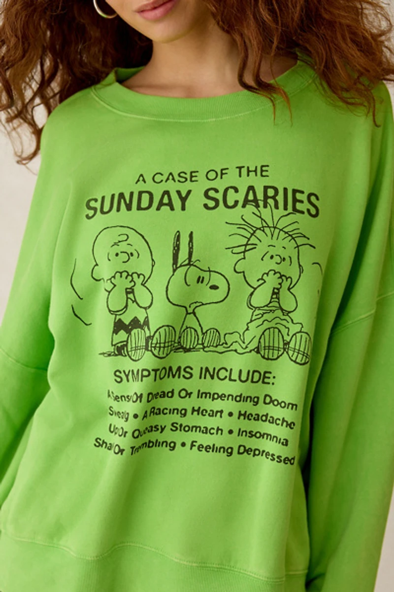 Peanuts UO Exclusive Graphic Crew Neck Oversized Sweatshirt