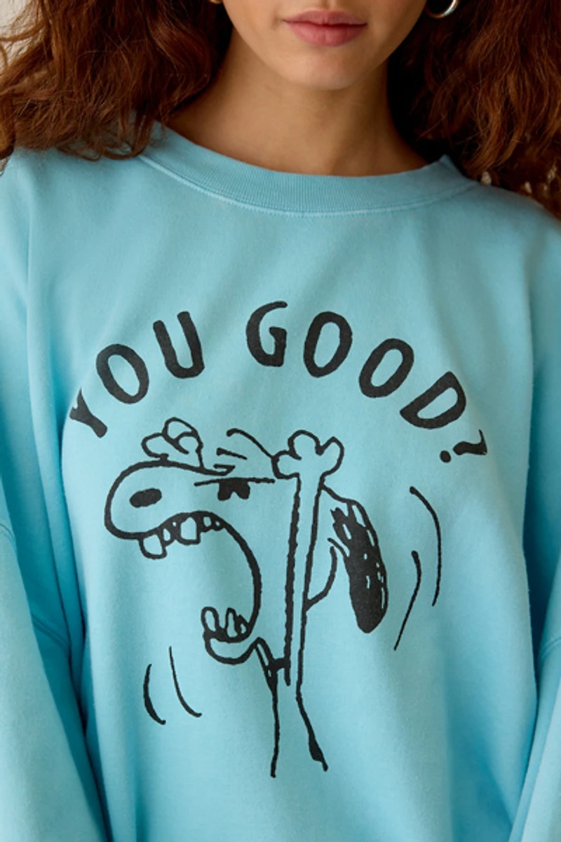 Peanuts UO Exclusive Graphic Crew Neck Sweatshirt
