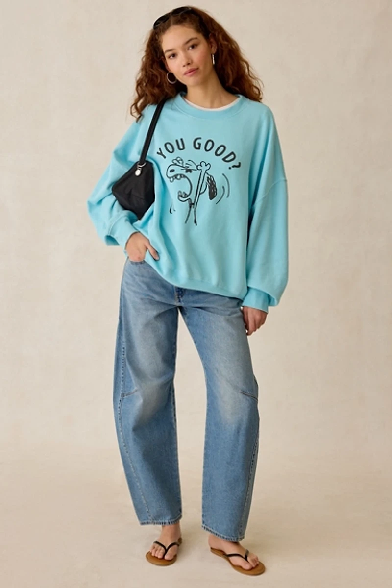Peanuts UO Exclusive Graphic Crew Neck Sweatshirt