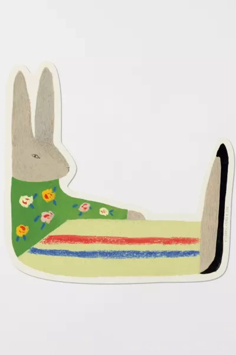 Red Cap Rabbit Sticker