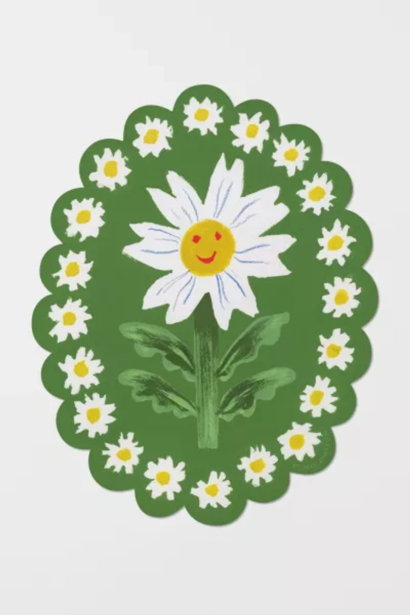 Red Cap Daisy Sticker