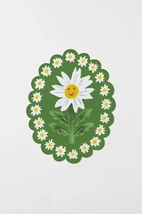 Red Cap Daisy Sticker