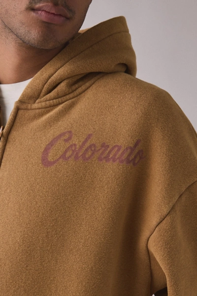 Colorado Range Graphic Zip-Up Hoodie Sweatshirt
