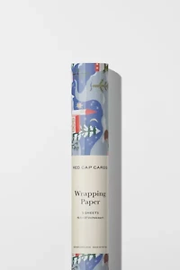 Red Cap Holiday Gnomes Wrapping Paper