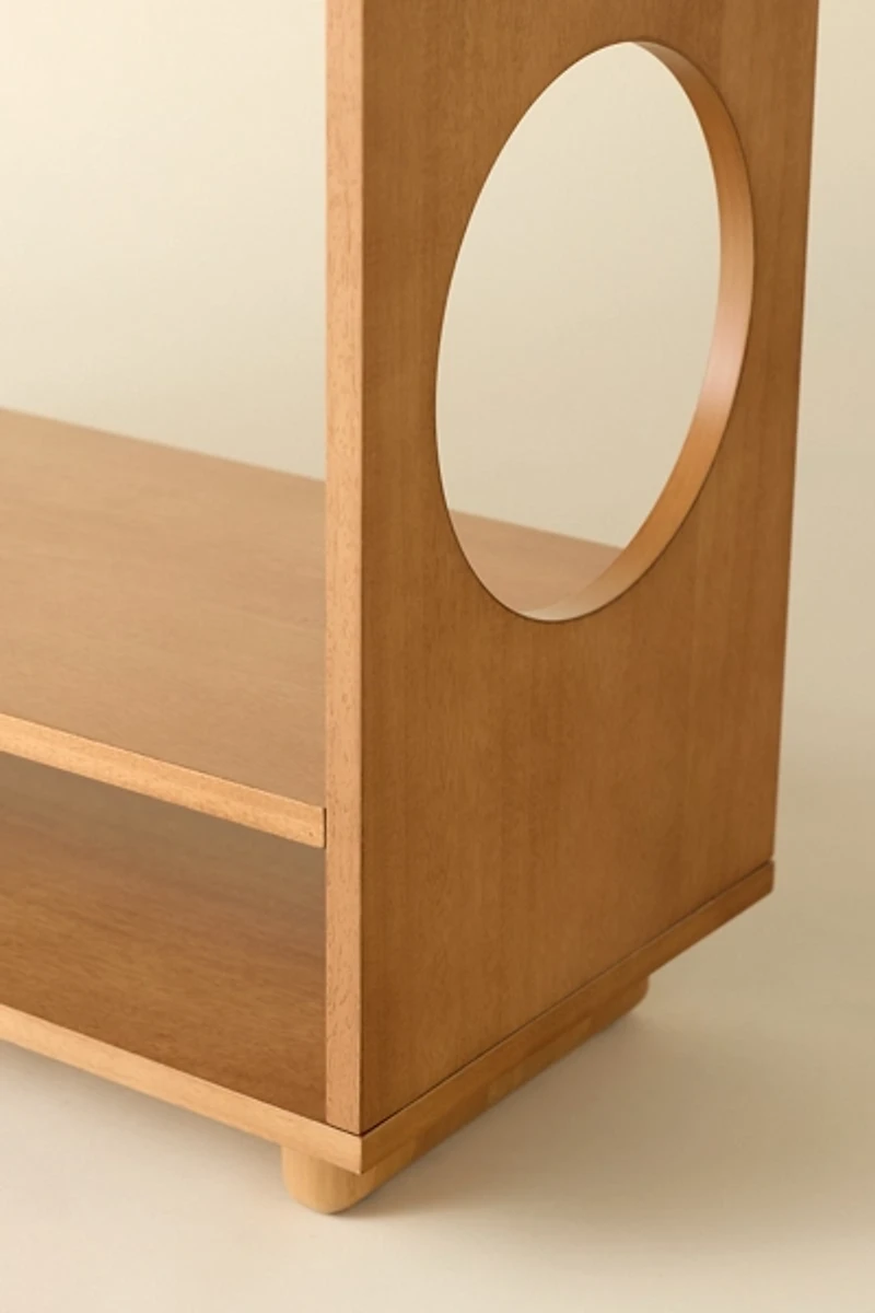 Frankie Circle Cutout 4-Tier Bookshelf