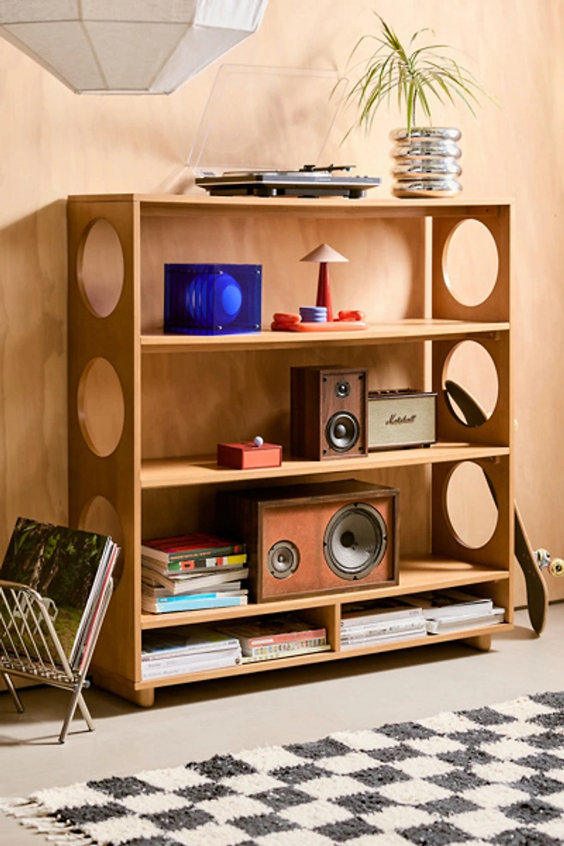 Frankie Circle Cutout 4-Tier Bookshelf