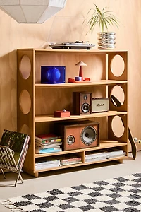 Frankie Circle Cutout 4-Tier Bookshelf