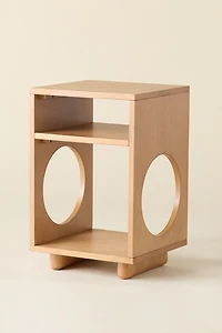 Frankie Circle Cutout Storage Nightstand
