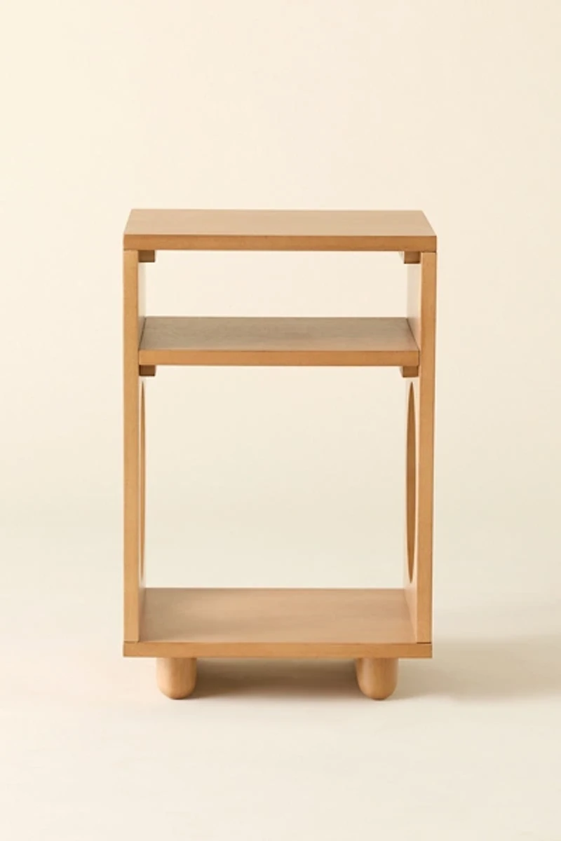 Frankie Circle Cutout Storage Nightstand