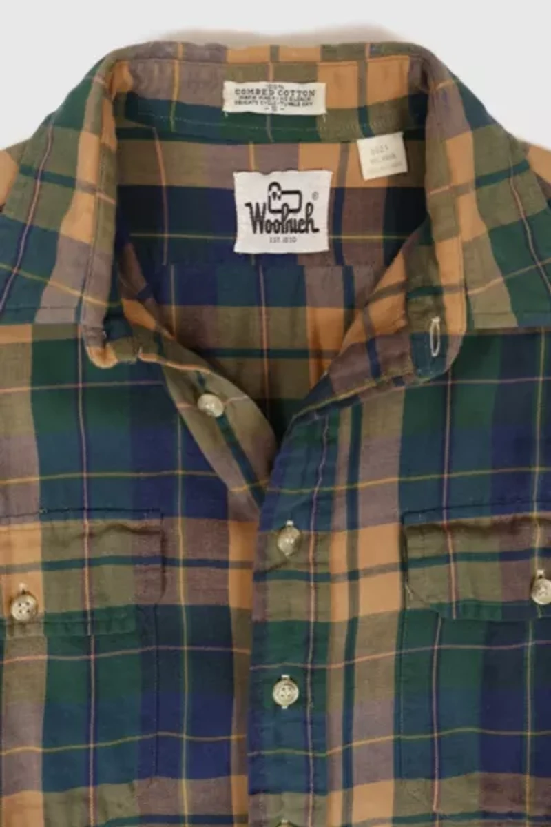 Vintage Woolrich Plaid Button-Down Shirt