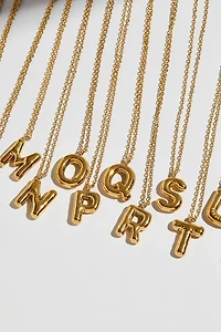 The M Jewelers Bubble Letter Block Pendant Necklace