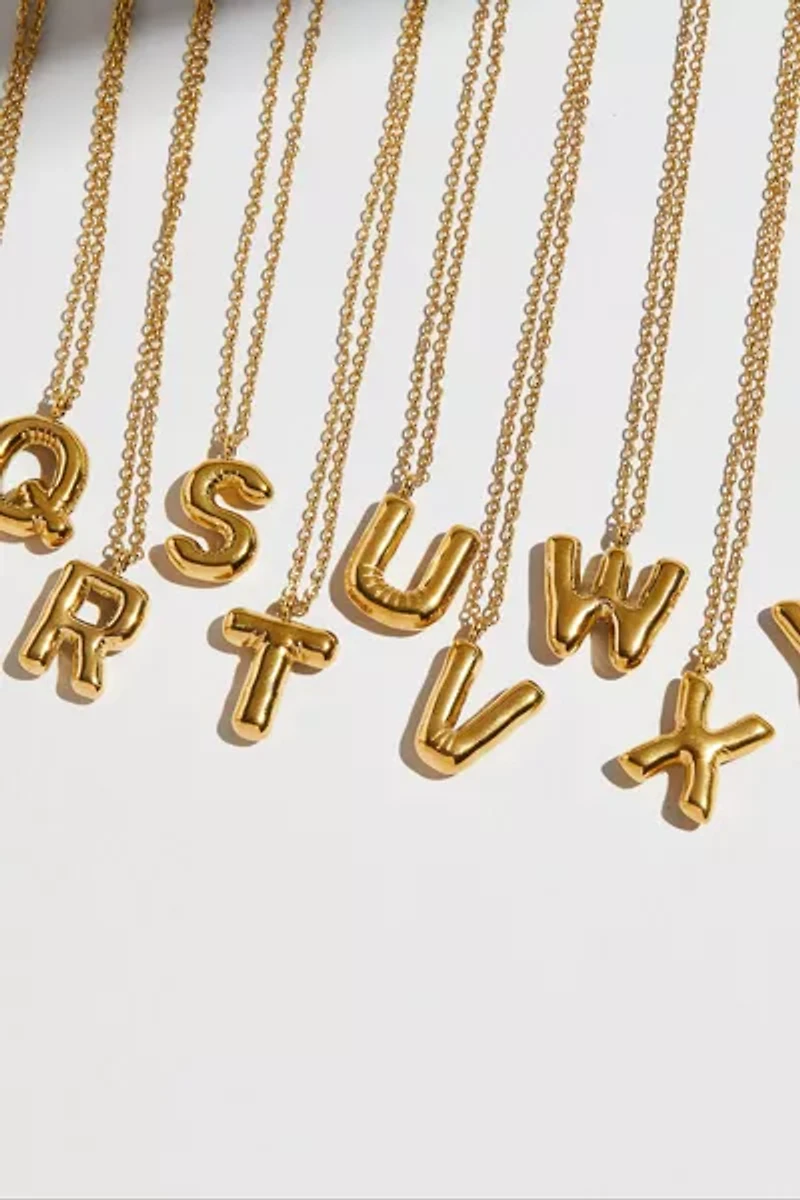 The M Jewelers Bubble Letter Block Pendant Necklace