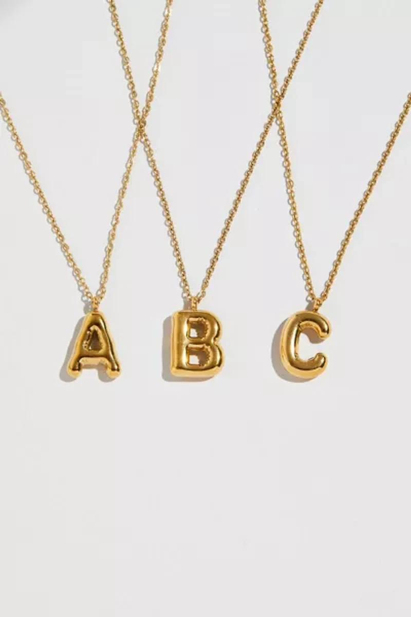 The M Jewelers Bubble Letter Block Pendant Necklace