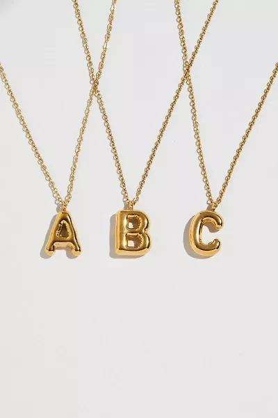 The M Jewelers Bubble Letter Block Pendant Necklace