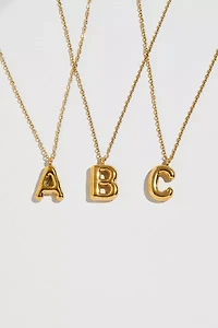 The M Jewelers Bubble Letter Block Pendant Necklace
