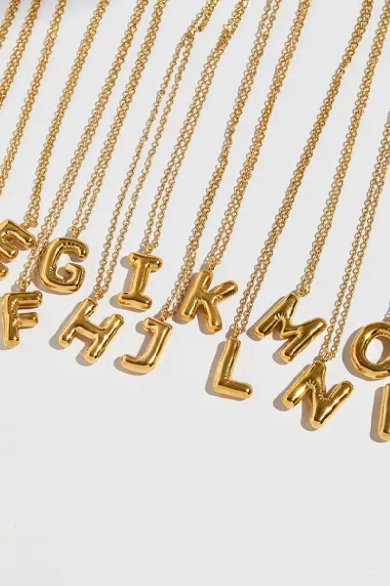 The M Jewelers Bubble Letter Block Pendant Necklace