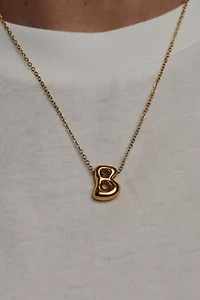 The M Jewelers Ornate Bubble Letter Pendant Necklace