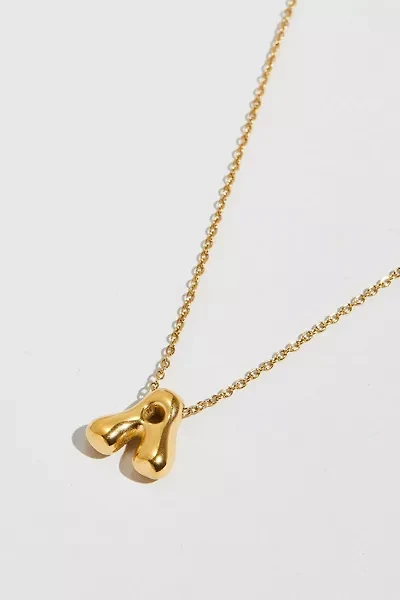 The M Jewelers Ornate Bubble Letter Pendant Necklace