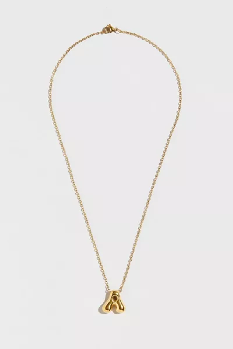 The M Jewelers Ornate Bubble Letter Pendant Necklace