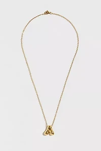 The M Jewelers Ornate Bubble Letter Pendant Necklace
