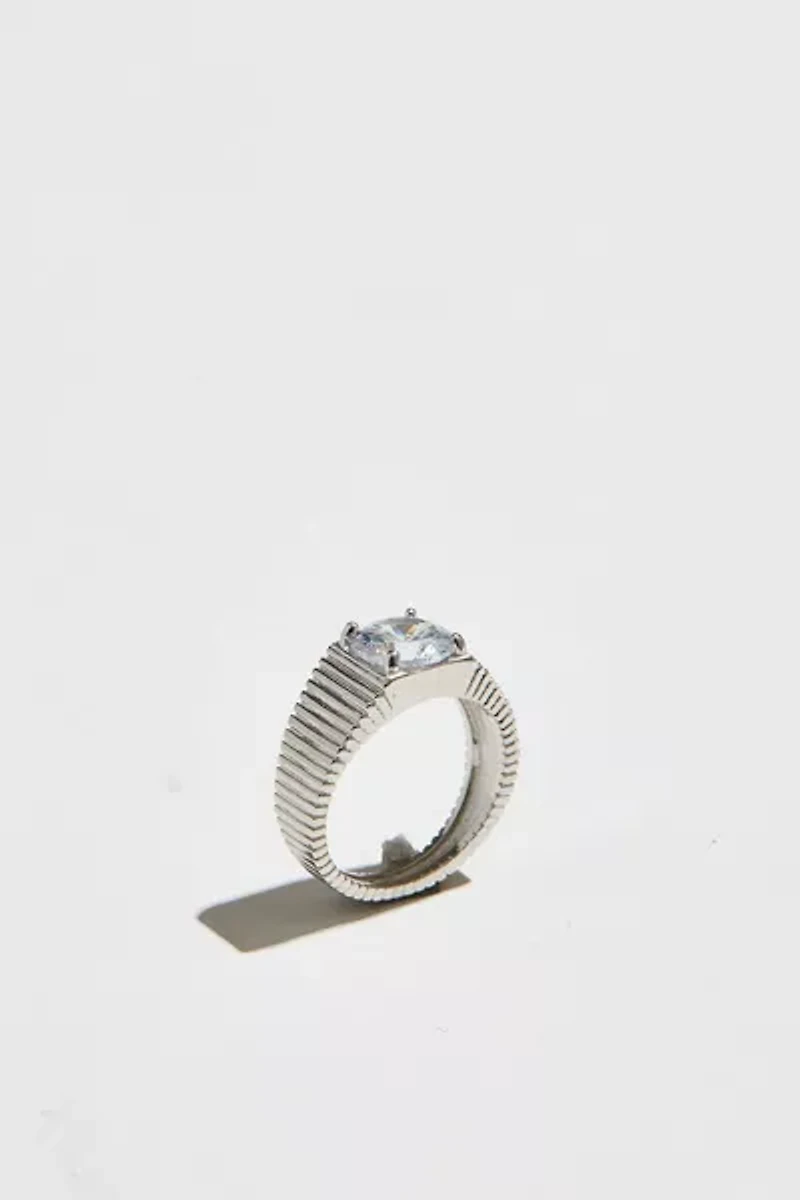 The M Jewelers Rouge CZ Signet Ring