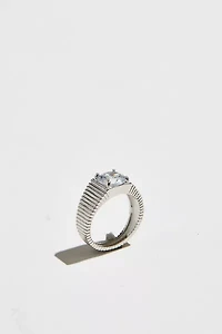 The M Jewelers Rouge CZ Signet Ring