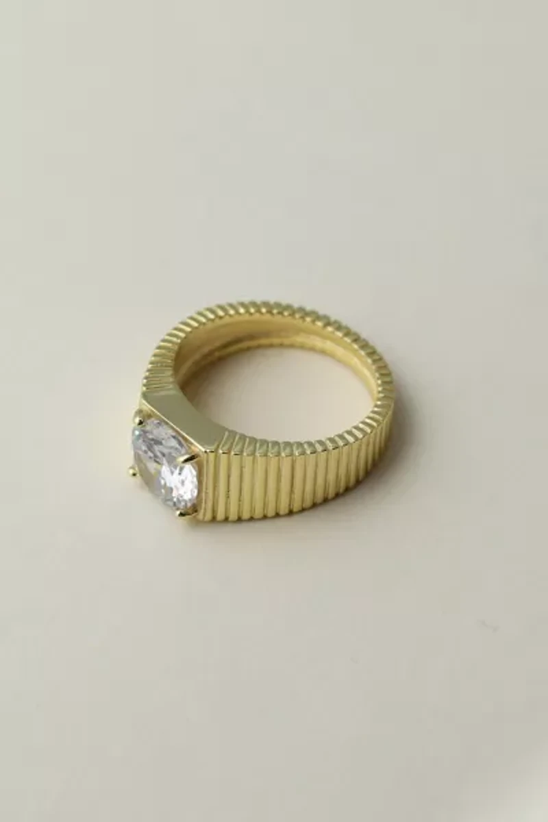 The M Jewelers Rouge CZ Signet Ring