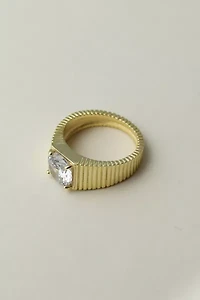 The M Jewelers Rouge CZ Signet Ring