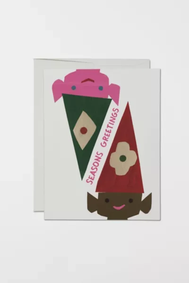 Red Cap Elves Holiday Card