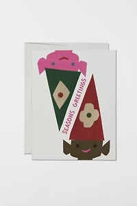 Red Cap Elves Holiday Card