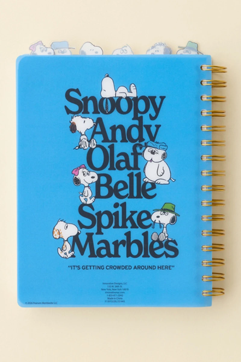 Peanuts UO Exclusive Pups Of Peanuts Snoopy Tabbed Spiral Notebook