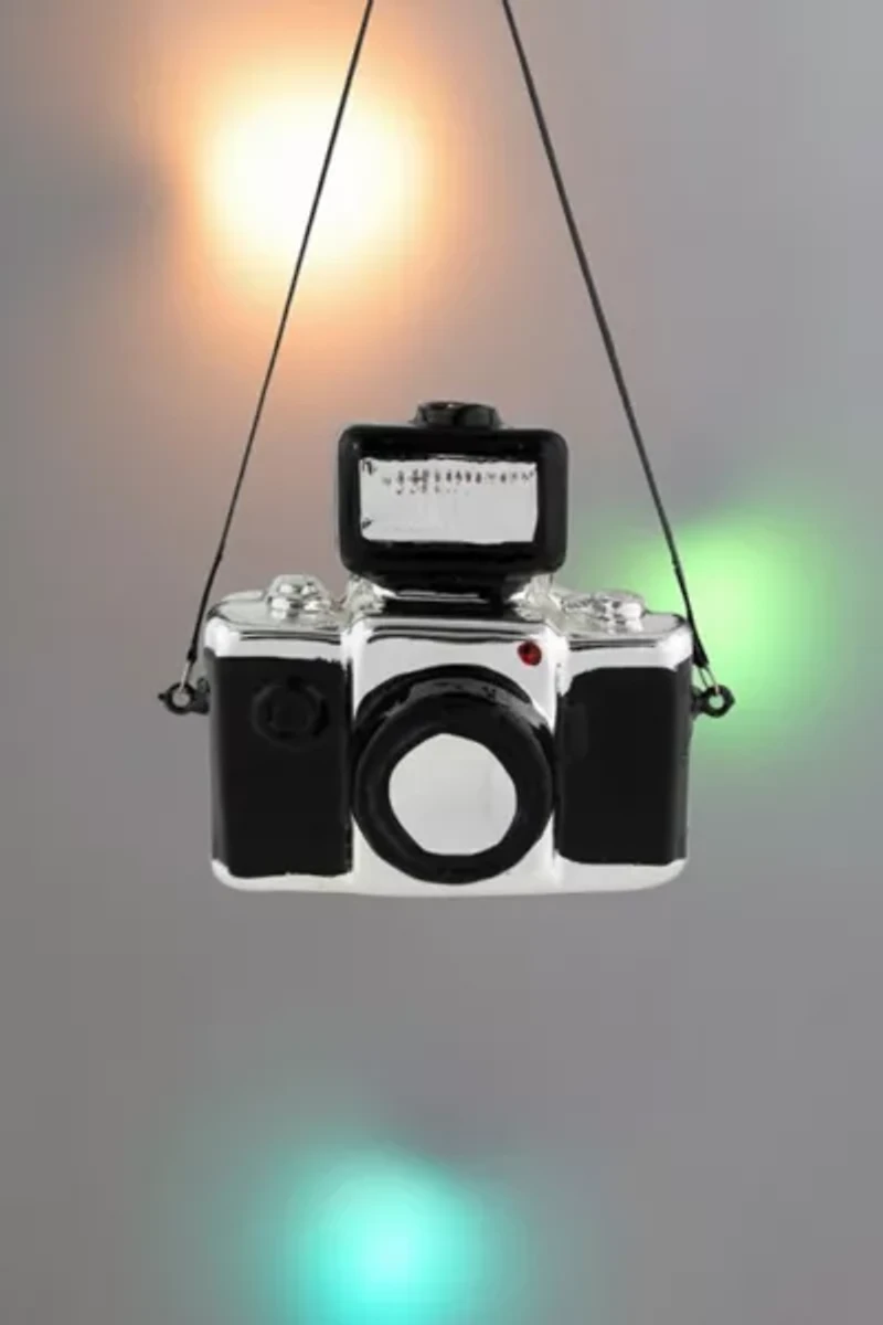 Northlight 4" Glass Camera Ornament