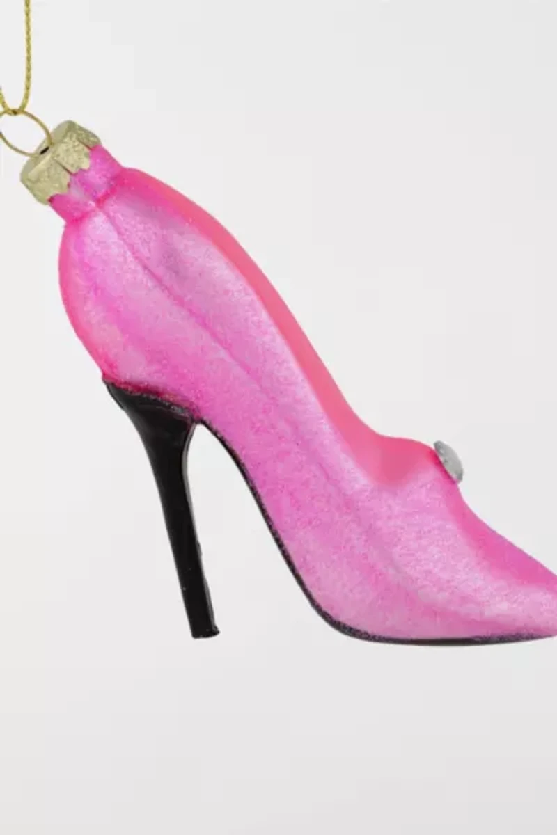 Northlight 4" High Heel Glittered Glass Ornament