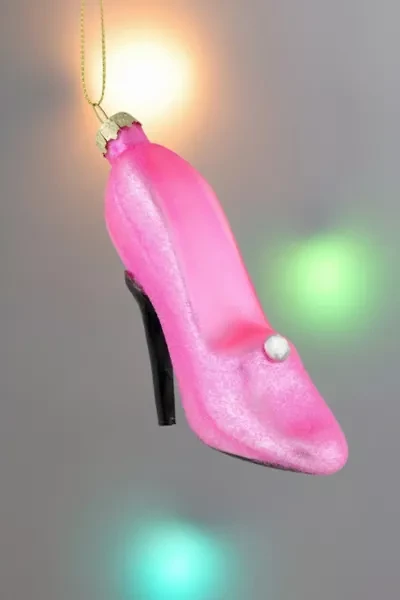 Northlight 4" High Heel Glittered Glass Ornament