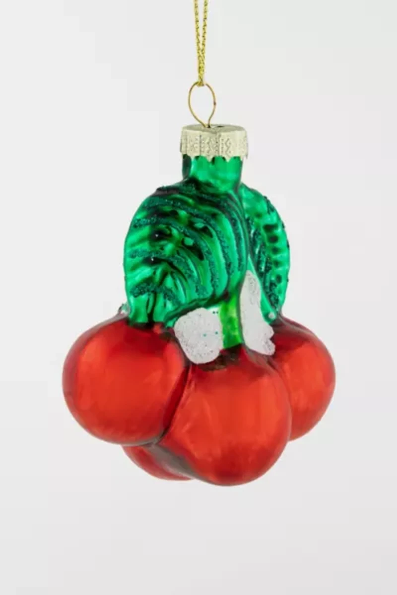 Northlight Glittered Cherries Glass Ornament